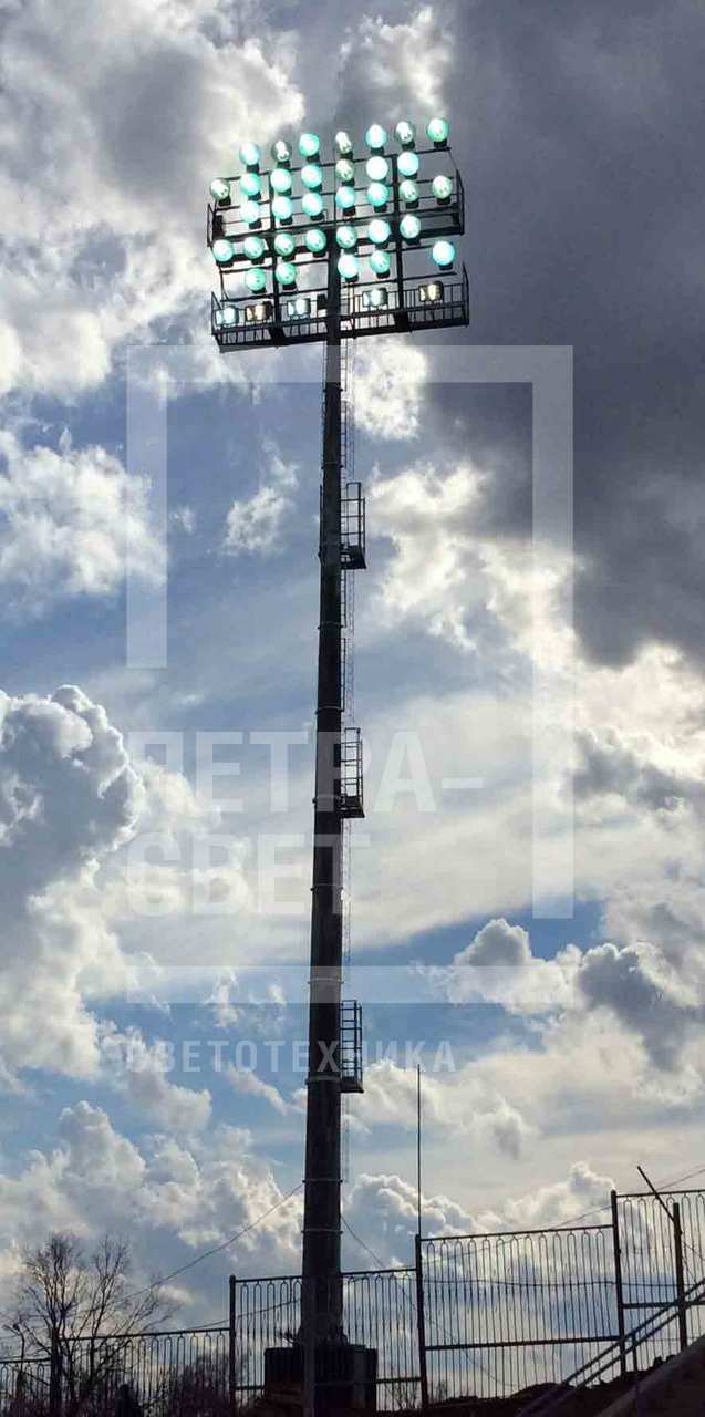 ВМОН. Высокомачтовая опора гранёная со стационарной короной