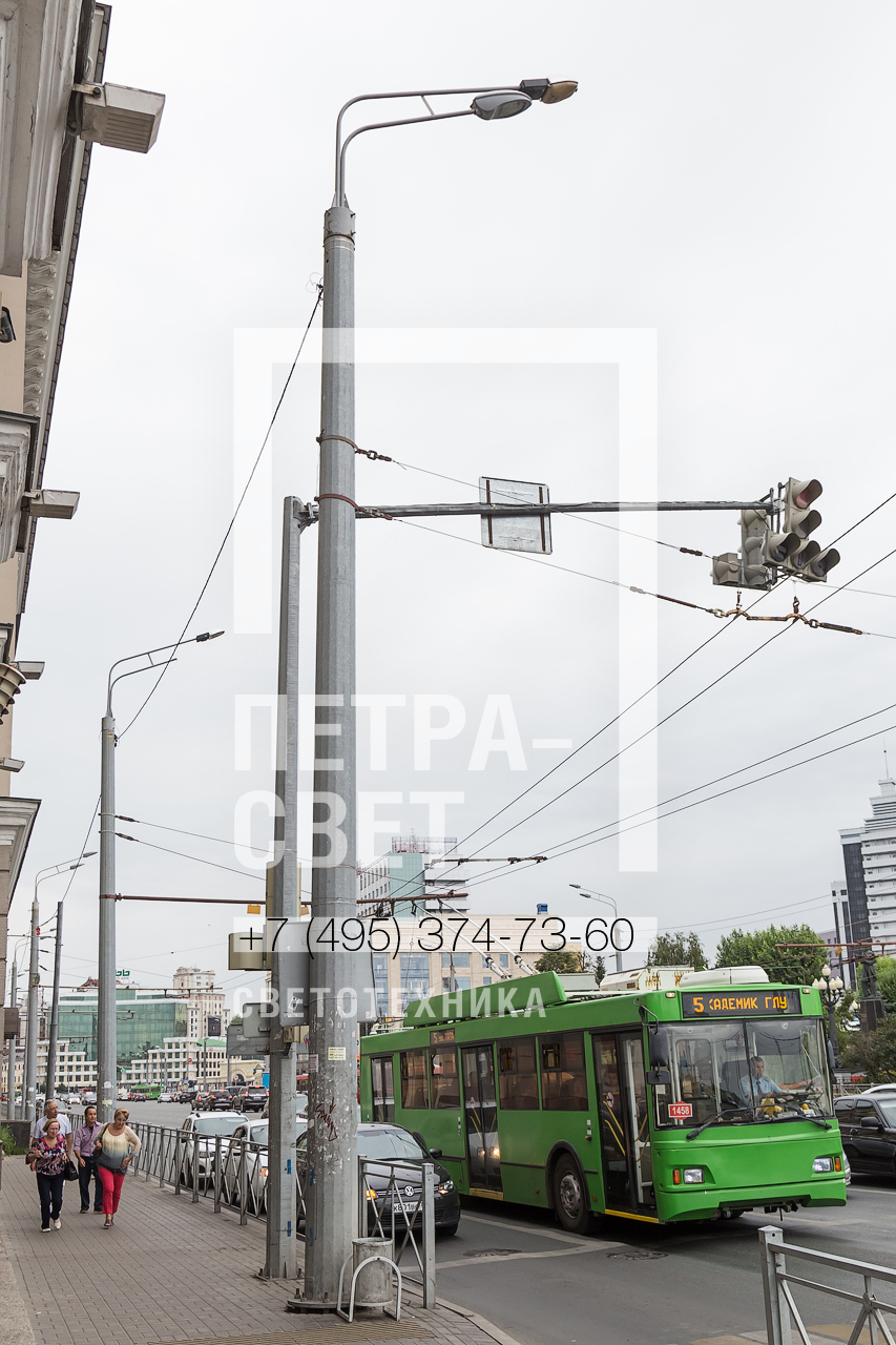 Использование опоры ОГСКС 10м в качестве светофорной стойки на ул.Бурхана Шахиди г.Казань