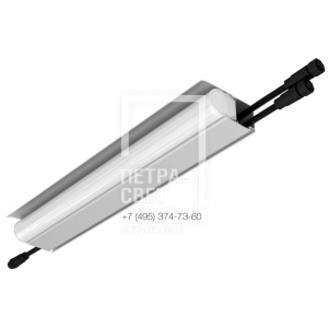 Модерн v2.0 7 380мм (18Вт/м) 24В DC 3 пикс. RGBW DMX CRI80 3000К Опал (Профиль, козырек, транзитное штепсельное соединение)