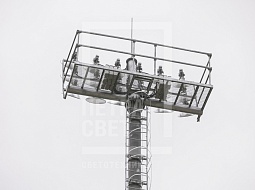 Площадка для обслуживания прожекторов на мачте освещения серии ВМОН-40(6) г.Сахалин