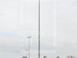 Территория вокруг стадиона Нижний Новгород, освещается комплексом высокомачтовых граненых оцинкованных опор освещения ОВС.