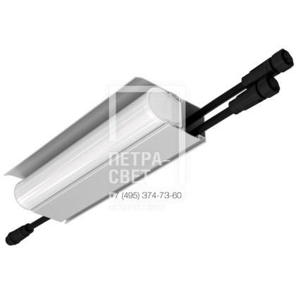 Модерн v2.0 4 200мм (18Вт/м) 48В DC 1 пикс. RGBW DMX CRI80 3000К Опал (Профиль, козырек, транзитное штепсельное соединение)