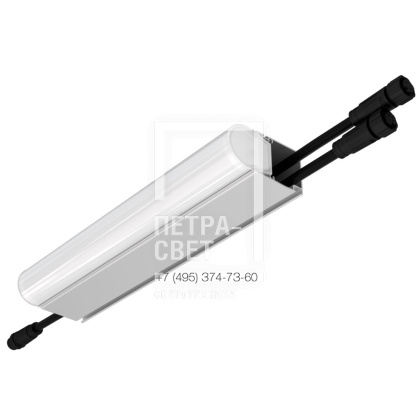 Модерн v2.0 5 250мм (18Вт/м) 24В DC 2 пикс. RGBW DMX CRI80 3000К Опал (Профиль, транзитное штепсельное соединение)