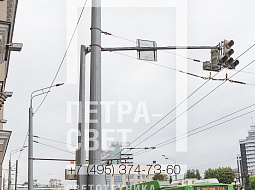 Использование опоры ОГСКС 10м в качестве светофорной стойки на ул.Бурхана Шахиди г.Казань