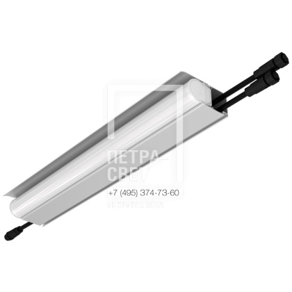 Модерн v2.0 7 400мм (18Вт/м) 48В DC 1 пикс. RGBW DMX CRI80 4000К Опал (Профиль, козырек, транзитное штепсельное соединение)