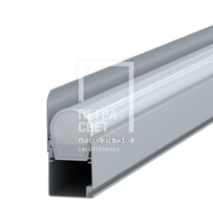 Модерн v2.0 0,5 180мм (3Вт/м) 48В DC CRI80 5000К Опал (Профиль, козырек, транзитное штепсельное соединение) фото 4