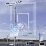 ТФГ. Опора контактной сети фланцевая граненая