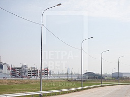 Силовые граненые опоры установлены для освещения прилегающей территории к стадиону Открытие арена г.Москва