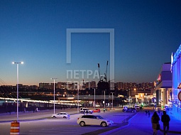 Освещение автомобильной парковки на территории ТЦ Крокус Сити г.Москва